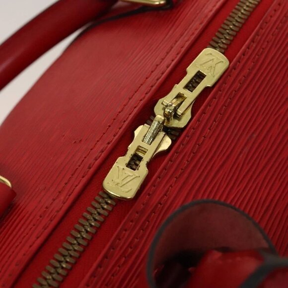 LOUIS VUITTON Epi Keepall 55 Boston Bag Red M42957 LV Auth 132721 - Picture 13 of 16